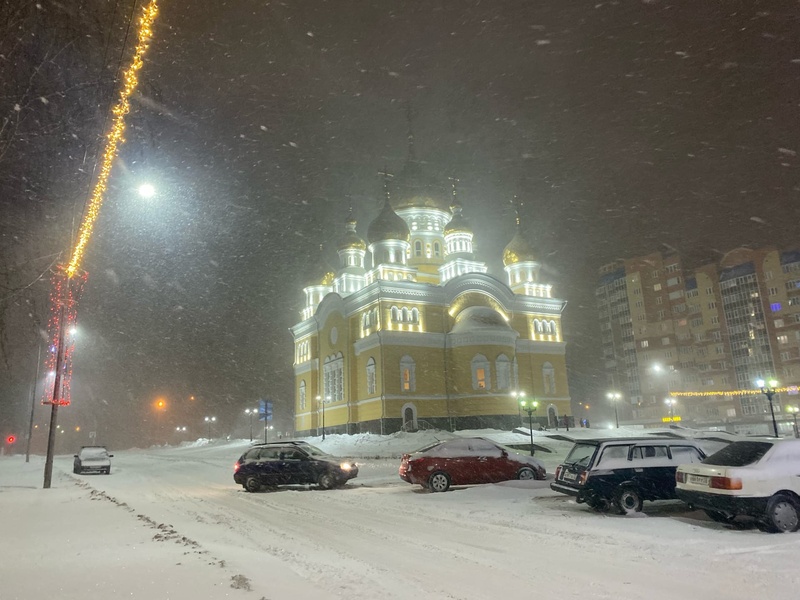 Саранск декабрь. Метель в Мордовии. Метель в Полярном 17.01.2022.